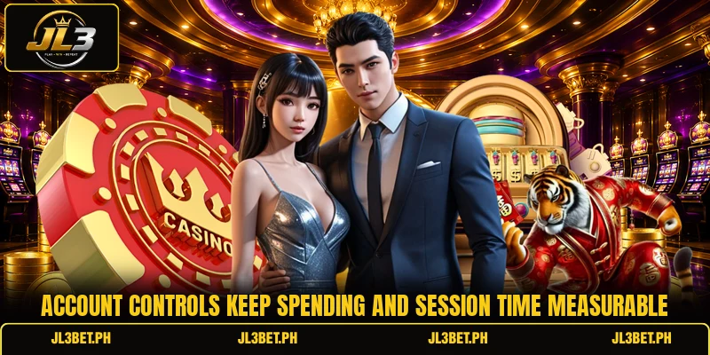 Account controls keep spending and session time measurable