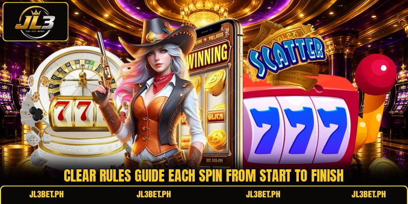 Clear rules guide each spin from start to finish Clear rules guide each spin from start to finish