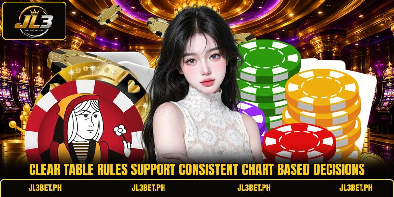 Clear table rules support consistent chart based decisions Clear table rules support consistent chart based decisions