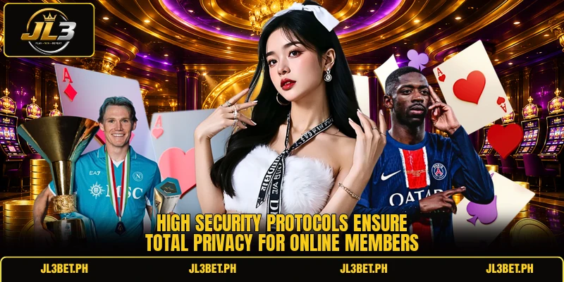 High security protocols ensure total privacy for online members High security protocols ensure total privacy for online members