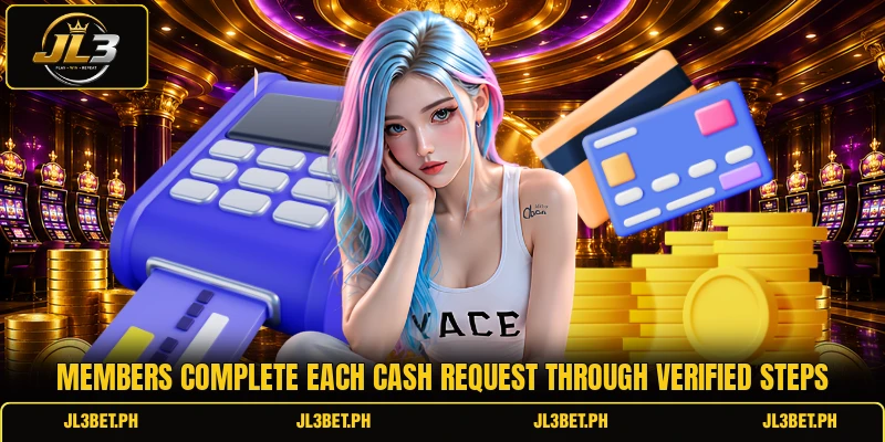 Members complete each cash request through verified steps Members complete each cash request through verified steps