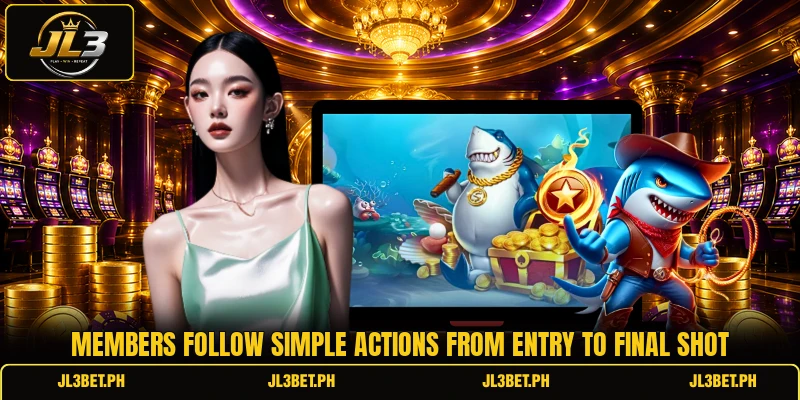 Members follow simple actions from entry to final shot