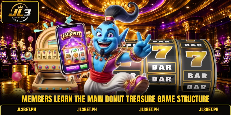 Members learn the main Donut Treasure game structure Members learn the main Donut Treasure game structure