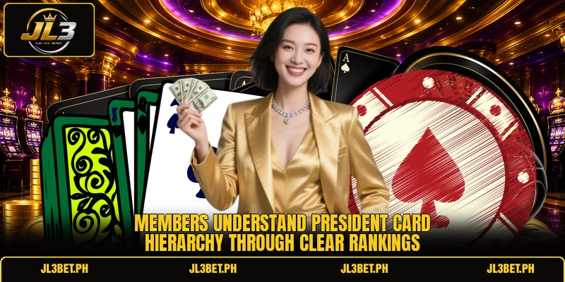 Members understand president card hierarchy through clear rankings